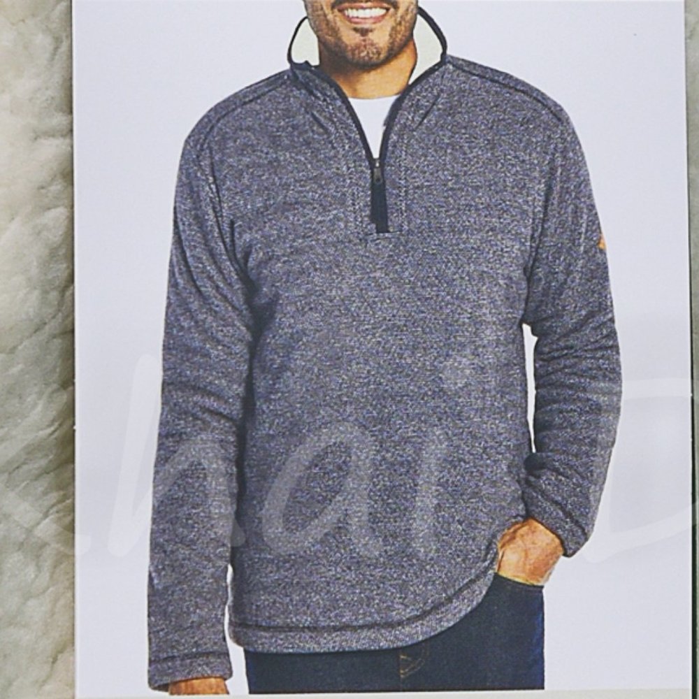 Orvis Men Fleece Lined 1/4 Zip Pullover GRAY - Picture 6 of 8